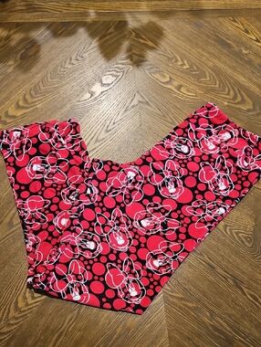LuLaRoe Disney Red, Black & White Minnie Mouse Leggings